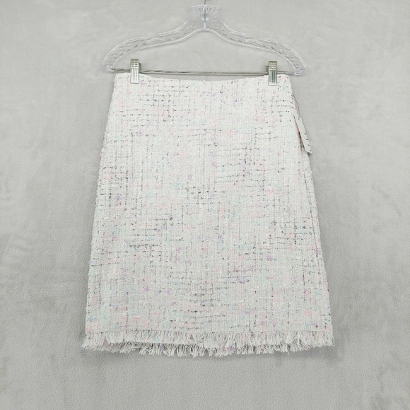 New Elle Multi Color Woven Fringed Bottom A-line Skirt P6741 - Picture 1 of 8